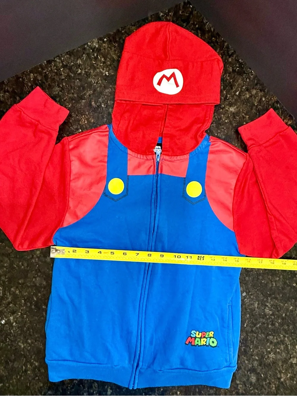 Nintendo Super Mario Red and Blue Hooded Costume Jacket
